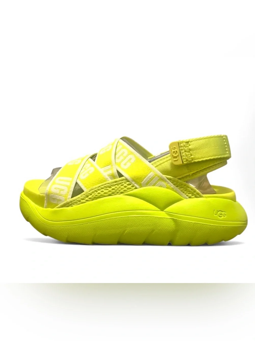 Ugg LA Cloud Women's Elastic Platform Slide Sandals - Lime 8